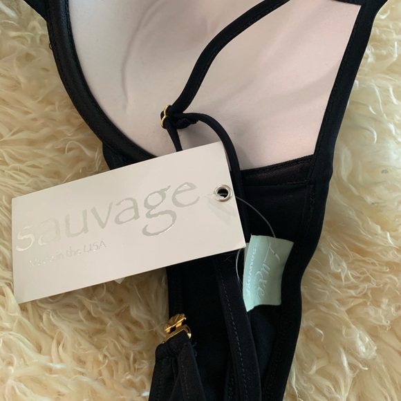 Sauvage Pin-up Retro Glam Bikini Swim Top NWT - Picture 5 of 7